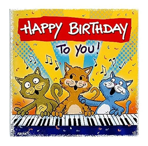 Depesche 3865.016 Glückwunschkarte mit Musik und Motiv von Archie, Geburtstag, Mehrfarbig