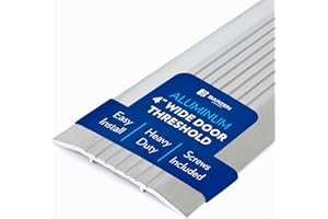BARZEN Premium Aluminum Threshold - Exterior Door Threshold Transition Strip - ADA Wheelchair Compliance, 36 Inch Long 4 inch Wide.