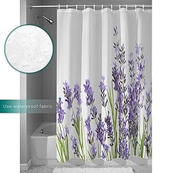 EZON-CH Fabric Waterproof Bathroom Shower Curtain