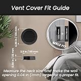 Repa Market 4in Plastic Vent Cover Round Soffit Exhaust Grille with Screen view 2