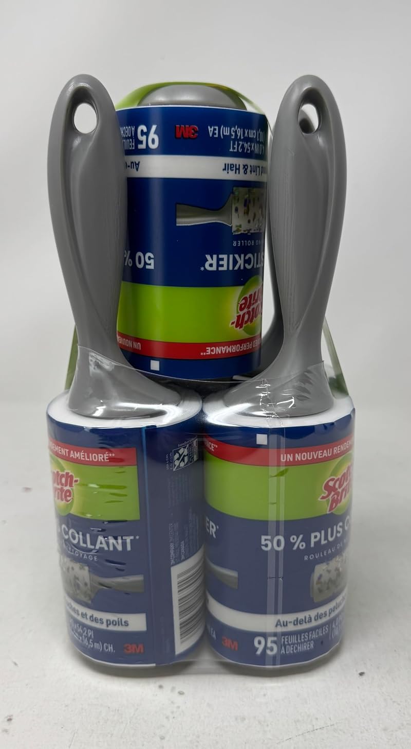 Scotch-Brite 3M Lint Roller 475 Sheets Large Debris Pick Up
