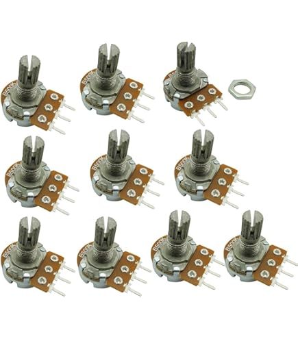 Set 10 Potenziometri Rotativi FULARR - Valori B10K A B1M Ohm, Con Pomello, Per Arduino - Foto 7