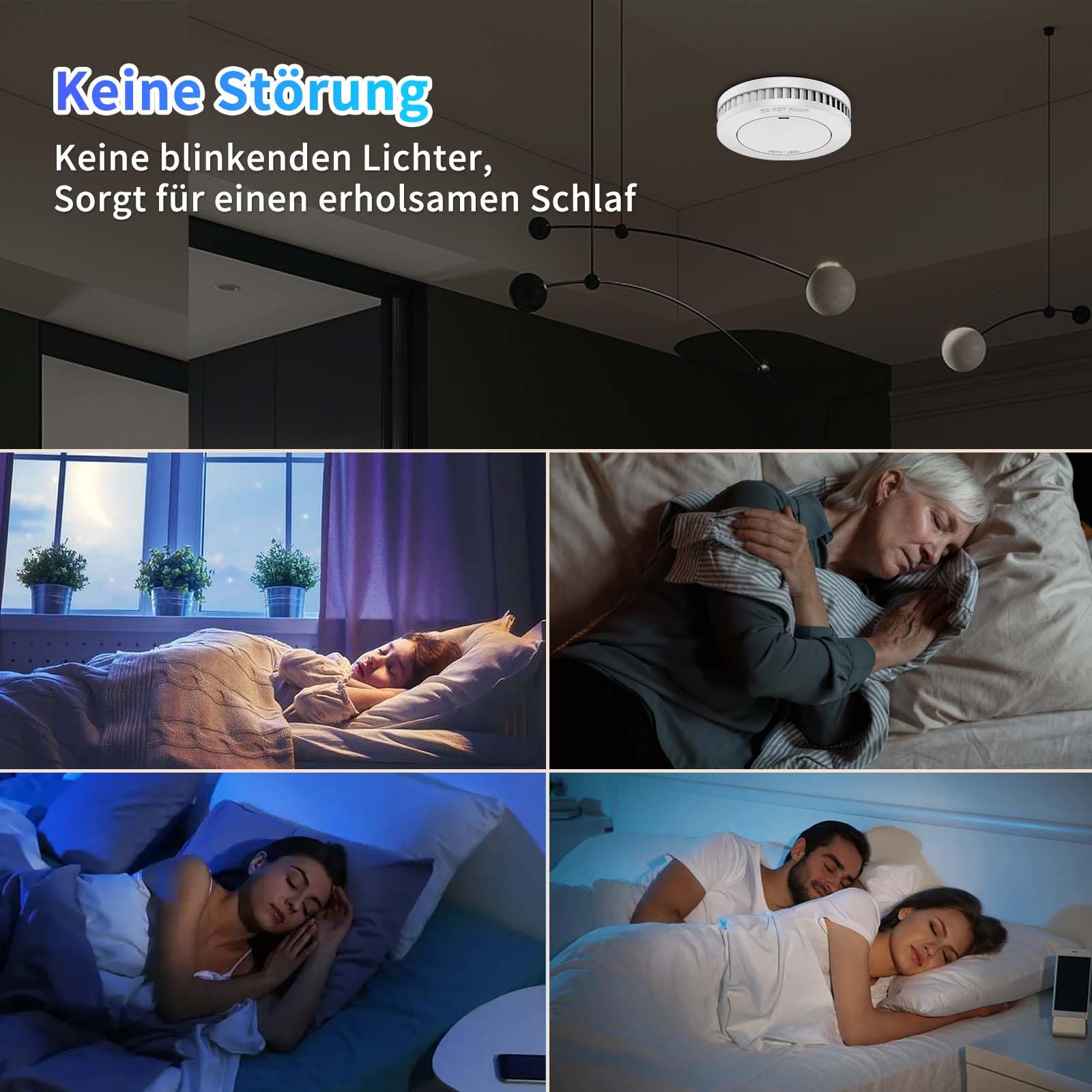 XINDUM Rauchmelder mit Starkere Magnethalterung 6er Set, 10 Jahre Batterie Feuermelder, TÜV Rheinland-Zertifiziert, Rauchwarnmelder, Standalone, Weiß 4