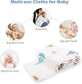 Maliton 6 Pack Muslin Burp Cloths 50x25cm 100% Cotton Baby Sets view 8