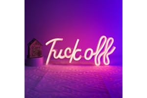 ENUOLI Neon Signs, Fuck Off Neon Sign Light for Wall Decor,USB/Battery Powered Bar Signs,LED Fuck Words Neon Lights for Man C