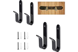Douthfolle 4PCS Snowboard Horizontal Snowboard Wall Mount Clips, Snowboard Wall Mount Storage Holder Snowboard Display Rack Wall Mount Storage Hanger for Home Garage