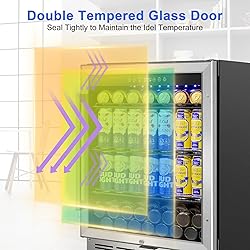 Beverage Refrigerator 24 inch-200 Can Drink Fridge