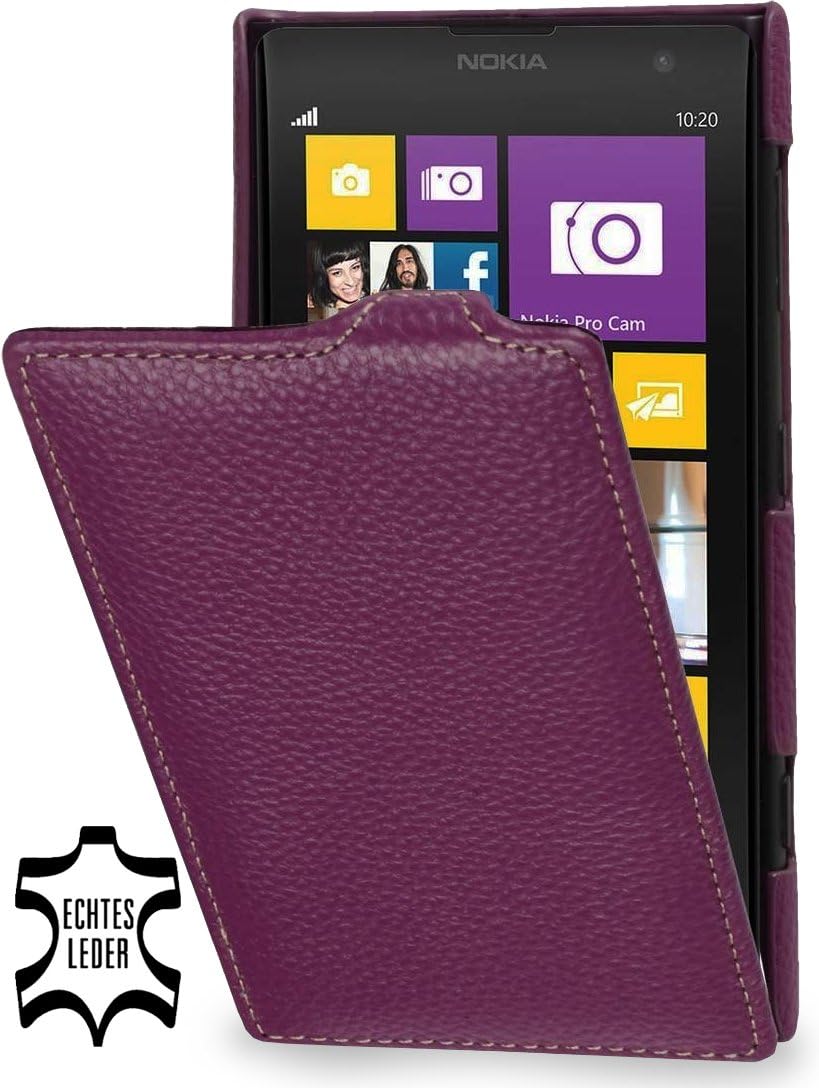 StilGut UltraSlim Genuine Leather Case for Nokia Lumia 1020, Purple