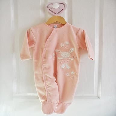 baby girl fleece sleepsuit