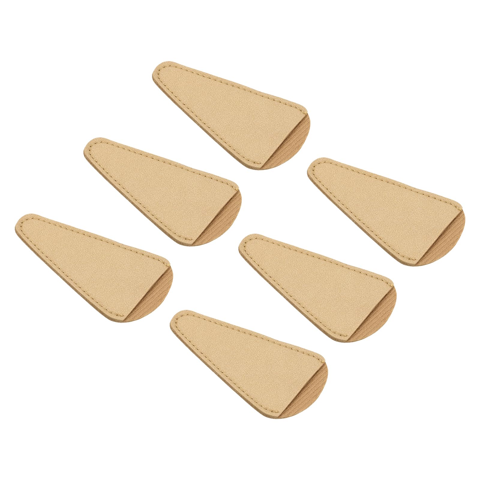 PATIKIL 2.9"x1.5" PU Leather Scissors Sheath, 6 Pack Scissors Cover Protector Portable Collect Bags for Eyebrow Trimming Beauty Tool Protection, Gold