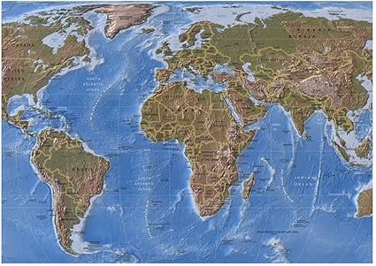 Amazon Co Jp Jp London Md4a098 幅10 5フィート X 高さ8 5フィート 世界地図 バスレリーフ グローバル郡 取り外し可能 フルウォールビニールフリー 壁画 ホーム キッチン