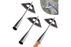Bili-silly 3PCS Hoe Garden Tool, All-Steel Hardened Hollow Hoe Garden Tool, Garden Hoe for Weeding, Weed Hoe for Backyard Gardening Loosening Dandelion