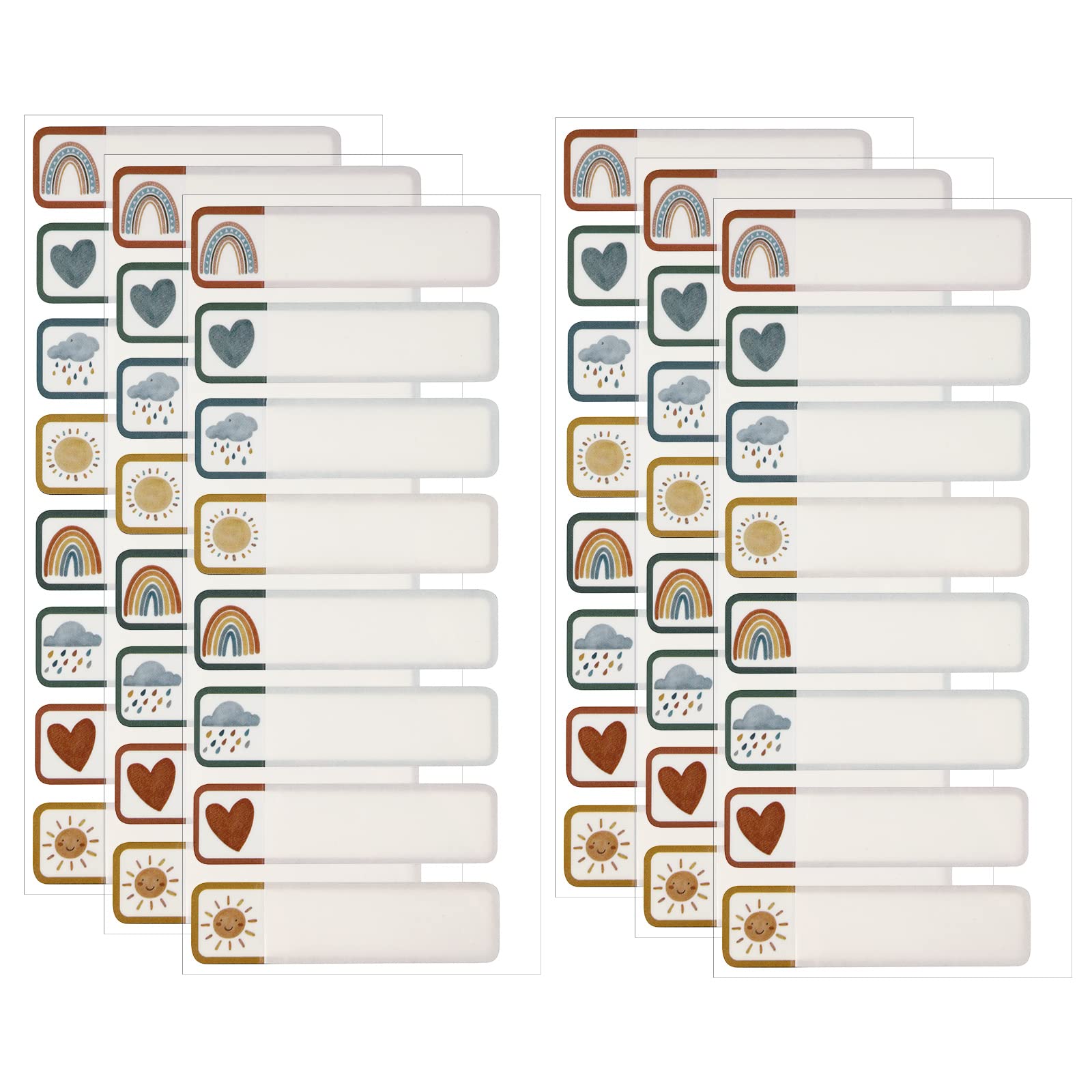 KINBOM 120pcs Waterproof All Purpose Labels, Baby Bottle Labels Kids Labels Waterproof Cute Write on Name Stickers Kids Name Stickers Personalized for Daycare Water Bottles Organizing Containers