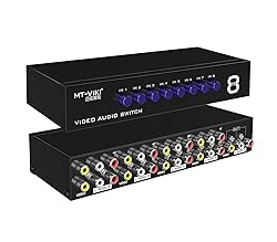MT-ViKI 8 Way AV RCA Switch, 8 in 1 Out Composite