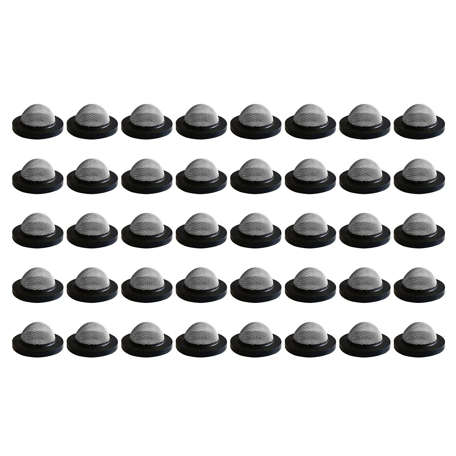 Hsthe Sea 40 Pack Hose Seal Filter Net Shower Head, Pre-Filter for PUM, Stainless Steel Seal Rubber Washers with Filter Grid for 5/8 Inch Shower Head and 3/4 Inch Garden Hose Connector