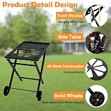 Raweao Woodfire Stand for Ninja OG701 Foldable BBQ Grill Stand view 3
