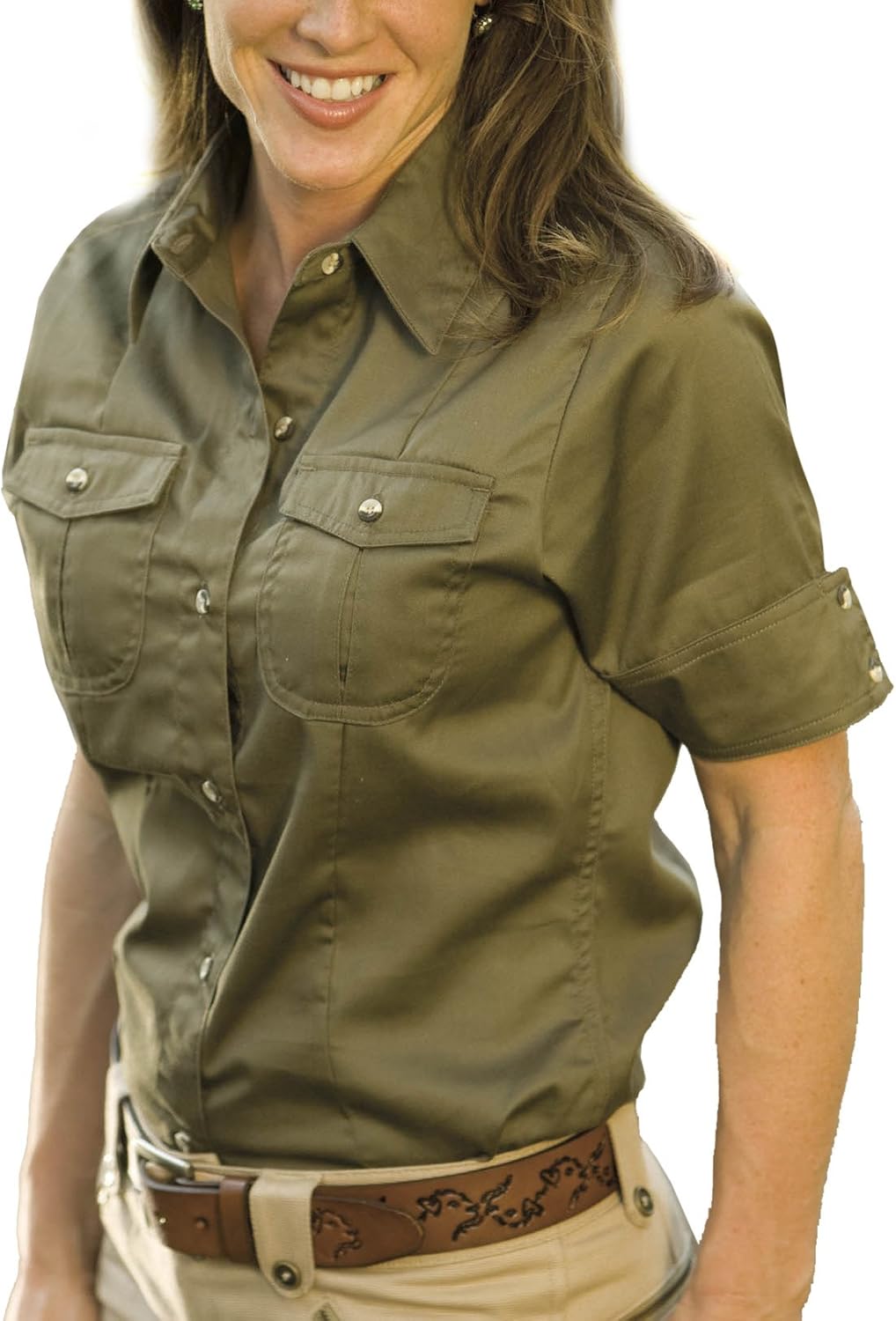 SHE Women's Princess Safari Shirt,Light Olive,XSmall Amazon.in