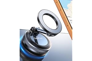 Coolpow for MagSafe Car Mount Vacuum Magnetic Phone Holder for Car Suction Cup Phone Mount, Foldable & Portable Vacuum Magnet