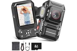 TONFARB Digital Camera, 1080P Point and Shoot Digital Cameras 48MP Digital Camera for Teans Vlogging Camera for Boys Girls Anti Shake 18x Zoom with 32G TF Card Black