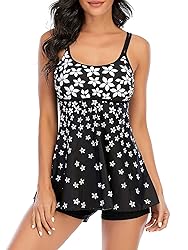 Womens Tankini Swimsuits Vintage Boyshorts Two