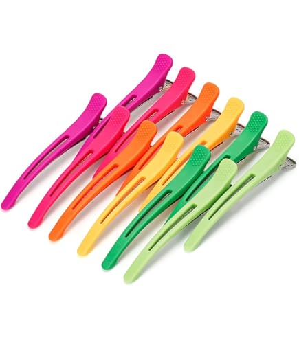 Amazon.com : 100 Packs Assorted Color Alligator Curl Clips  display picture 3