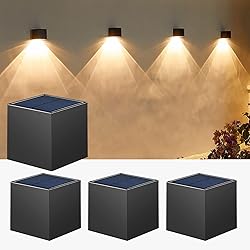 LUHLEE Solar Wall Lights Outdoor,Square Modern