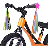 Garneck 1 Pair Kids Colorful Bicycle Handlebar Ribbon Childrens Scooter Tassel Streamers Bike Handlebar Grips Tassels Bike Accessory