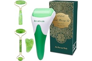 EAONE Ice Roller for Face, Face & Eye Roller for Puffiness Migraine Pain Relief with Jade Roller Gua Sha Facial Self Care Tools Face Massage Skincare Gifts for Women