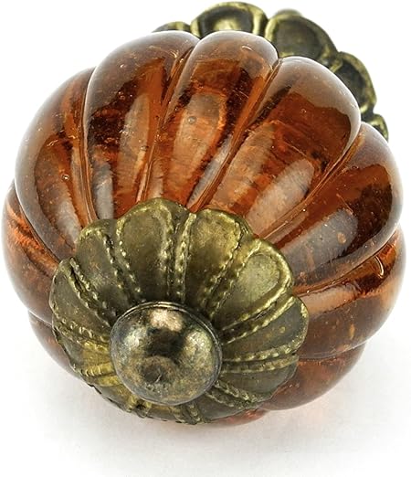 Old Amber Glass Ball Cabinet Knobs Drawer Pulls Knob Handles