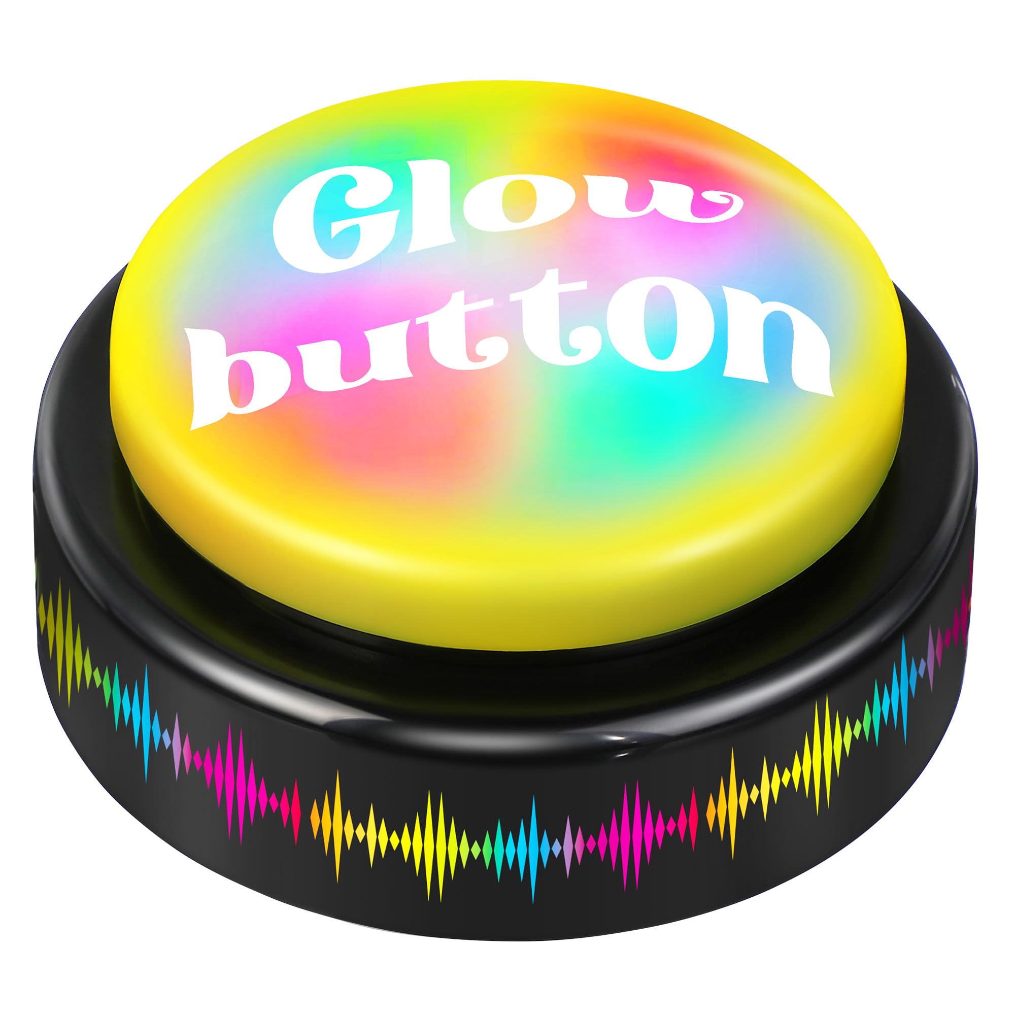 Photo 1 of Feekoon Dance Party Button, Plays 10 EDM Tracks, 30 Second Light Up Dance Bomb Button with Batteries – Funny Gag Gift for Office, Classroom, Teachers, Coworkers & Friends(2 Pack,Yellow and Black)