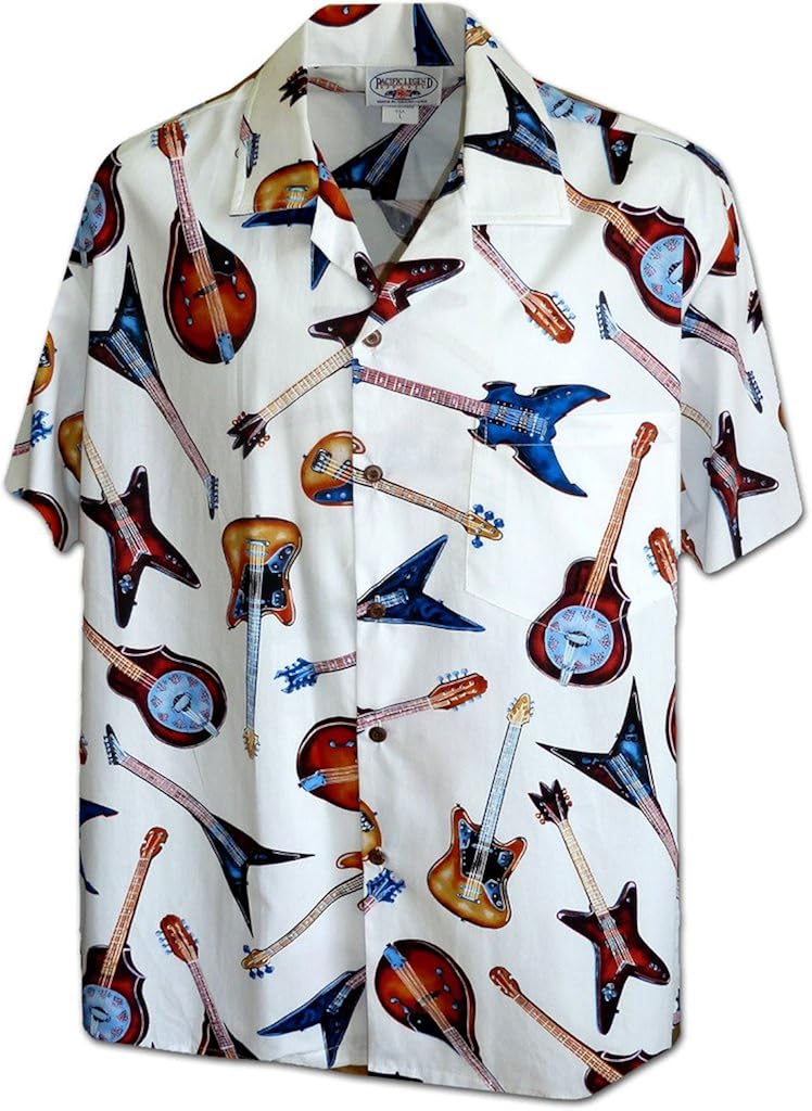 Pacific Legend Electric Guitars Mens Hawaiian Shirts Aloha Shirt
