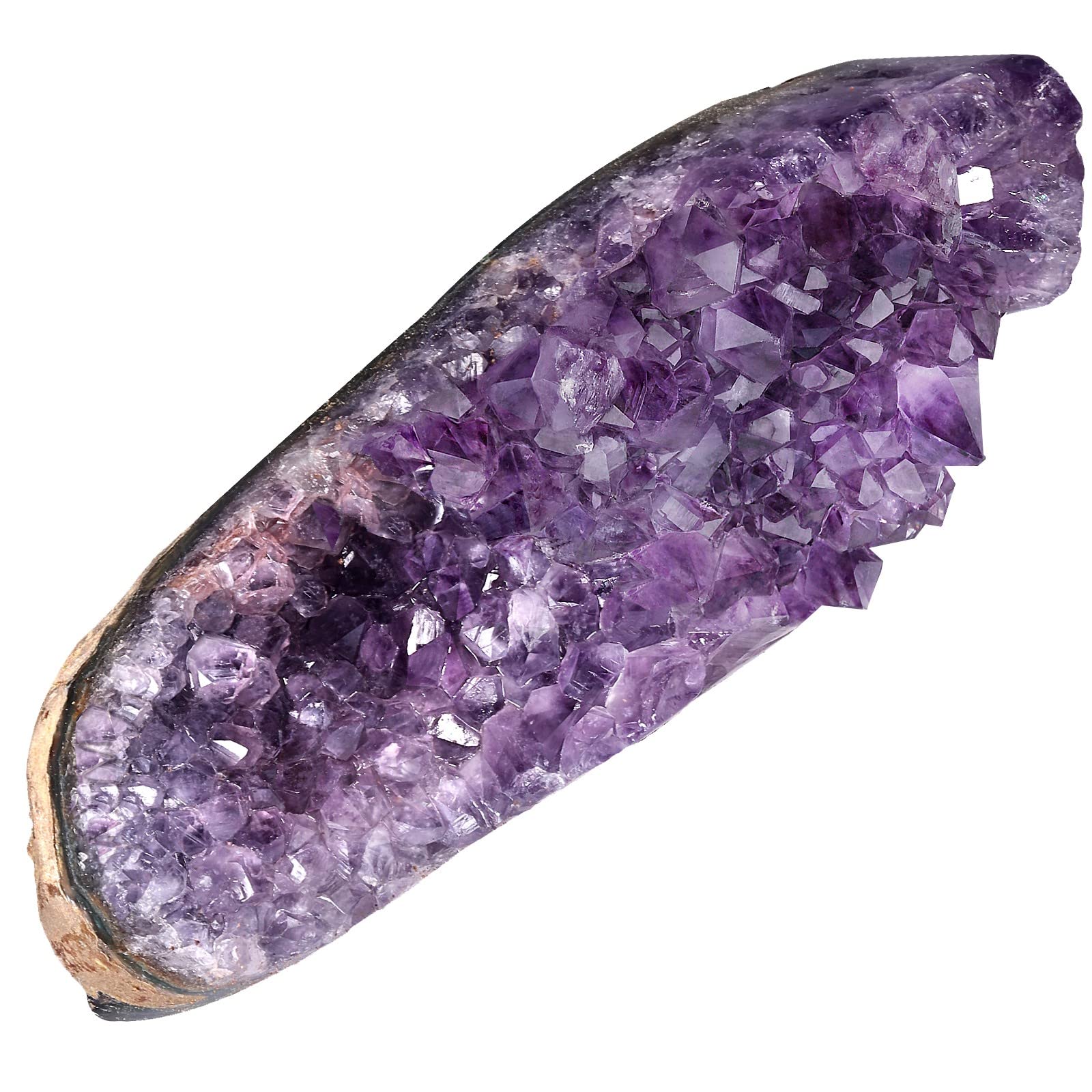 KYEYGWO Natural Amethyst Crystal Cluster Gemstone Specimen for Home Decoration Raw Druzy Geode Quartz Stone Figurine for Reiki Healing Meditation, 500-600g