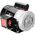 VEVOR 3/4HP Electric Motor 1725 RPM, AC 115V/230V, 56 Frame, Air Compressor Motor Single Phase, 5/8" Keyed Shaft, CW/CCW Rotation for Agricultural Machinery and General Equipment