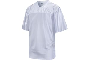 KSEFULOY Football Jersey Blank Mesh Dry-Fit Sports Shirt, Unisex Plain Practice 90s Hip Hop Athletic Retro Pullover Soccer Uniform