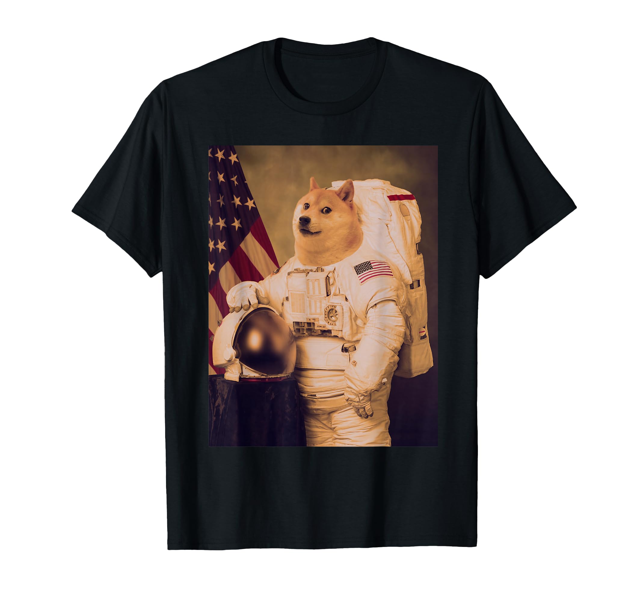 Space Doge Astronaut Dogecoin Crypto Cryptocurrency Coin T-Shirt