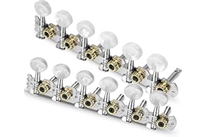 KORDOS 12 String Guitar Tuning Pegs Acoustic 6R6L, 1:15 Gear Ratio, 12 String Acoustic Guitars Tuning Knobs Tuning Machines, 