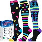 NEWZILL Medical Compression Socks for Women & Men Circulation 20-30 mmHg, Best Support for Running Athletic Cycling Nursing Travel Work and Fitness