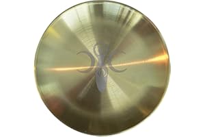 VSPDVO 5.5inch Altar Ritual Plate Dish Stainless Steel Flat Bowl Round Metal Jewelry Tray Prayer Astrology Tarot Offering Plate Ring Trinket Holder for Smudging Decoration Trays Gold (Triple Goddess Gold)