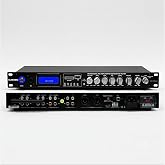 MUSYSIC Professional Audio Receiver &amp; Sound Processor Preamp | Bluetooth, USB/SD, MP3/Aux, FM Radio, Recording Mode | Digital LCD Display | Switchable 110V&ndash;220V MU-PRE2H