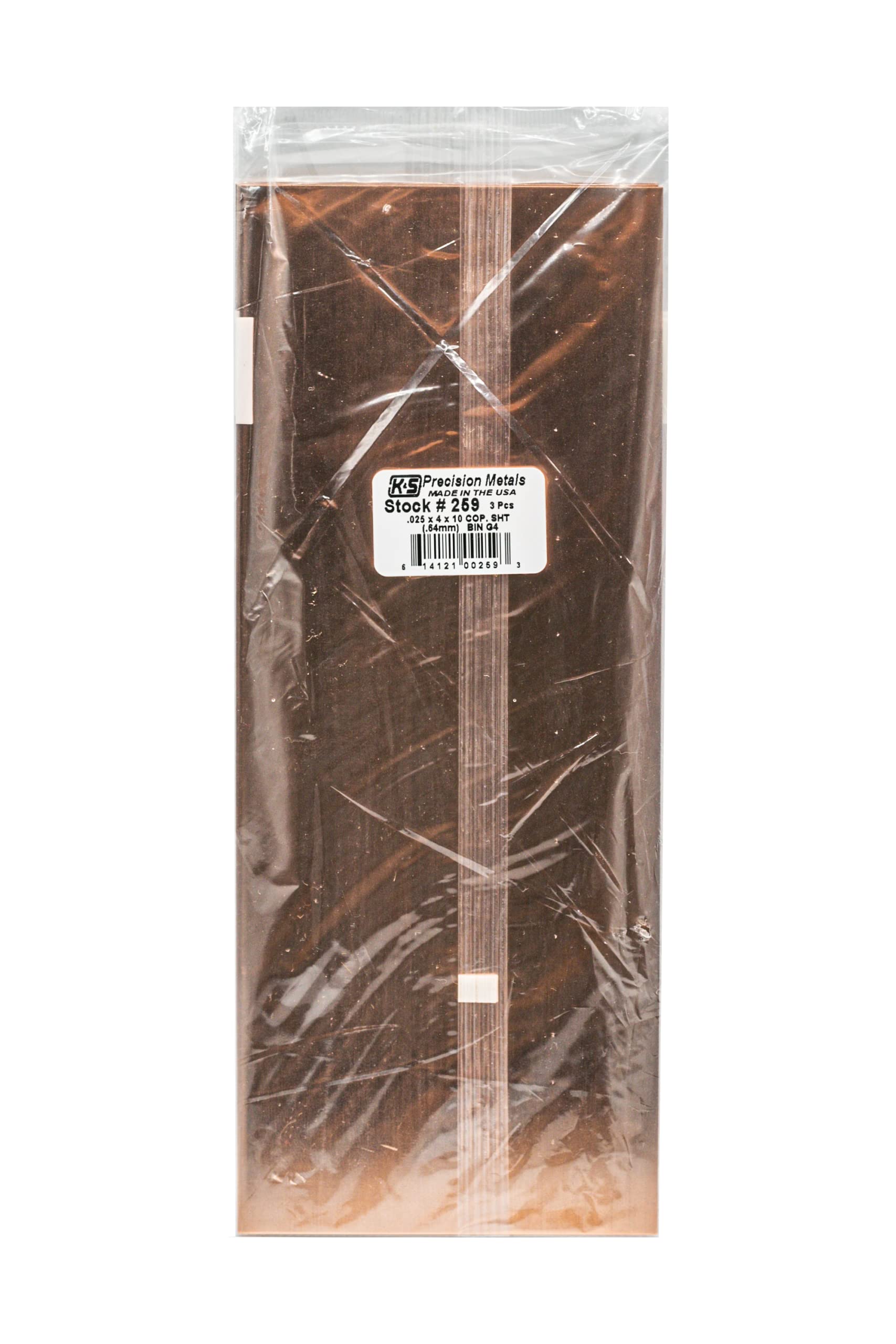 K & S Precision Metals 259 025x4x10 COP SHT Metal