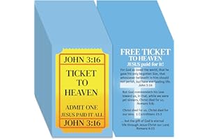 FANKYA 240pcs Gospel Tracts Plan of Salvation Cards Pocket Holy Prayer Cards Bible Tracts Inspirational Mini Bibles Christian Tracts for Evangelism Church Gifts (Ticket to Heaven, 3.5 x 2.24 In)