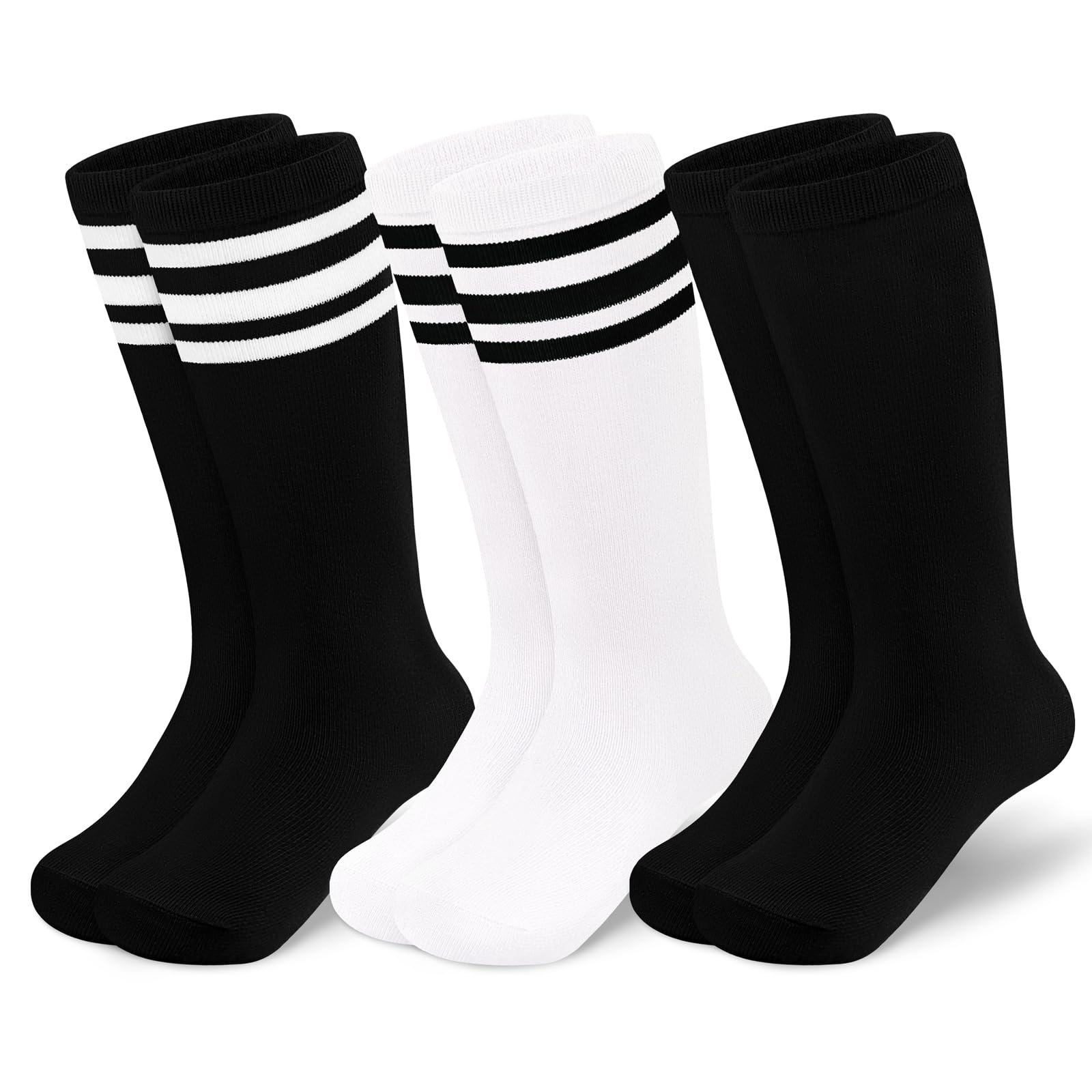 Photo 1 of Boys' Soccer Socks - Black, 6-8 Years, Kids & Youth Sizes