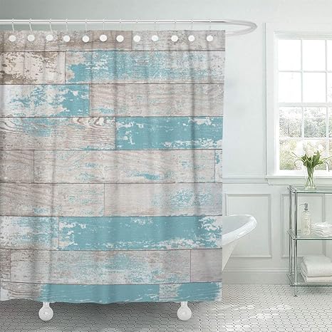 Amazon Com Emvency Waterproof Fabric Shower Curtain Hooks Brown