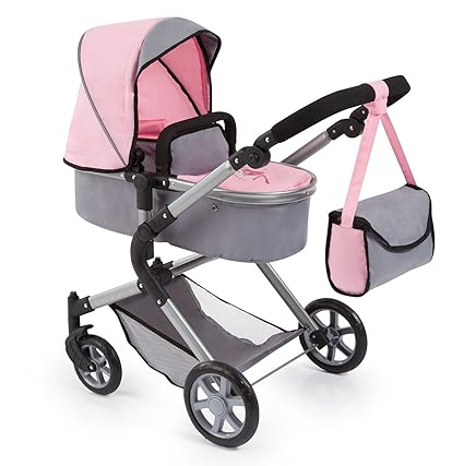 Bayer Design 18108 AA Neo Star Muñecas Cochecito con Bolso Cambiador, Suave Color Rosa/