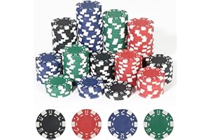 LUOBAO Poker Chips,Poker Chips Set for Card Board Game,11.5 Gram,for Texas Hold'em, Blackjack,Card Club or Late Night Poker Games