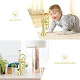 Toyvian Kids Trumpet Toy Golden Imitation Musical Instrument ABS 13.2" Early view 8