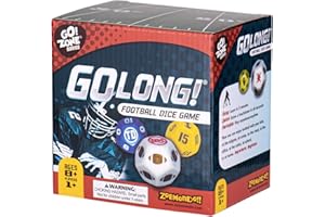 Zobmondo!! GoLong Football Dice Game | for Sports Fans, Families and Kids | Includes Travel Bag for Dads and Boys