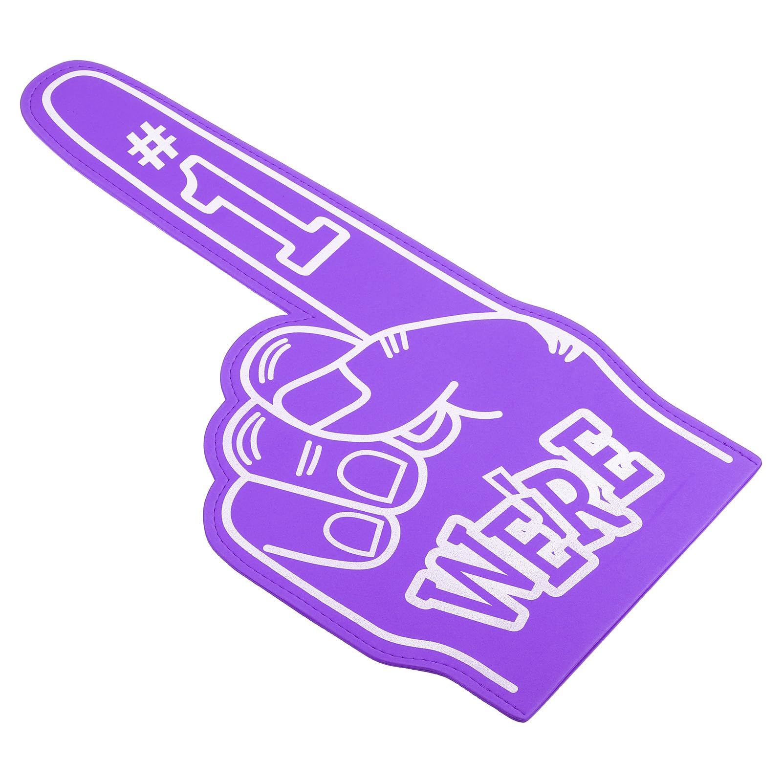 PATIKIL 18 Inch Giant Foam Finger, We Are #1 EVA Foam Hand Cheerleading Vibrant Color for Celebration Pom Poms Sports Events Spirit Games Party, Purple