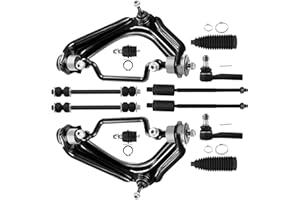 SCITOO 12-PC SET Suspension Kit For 2002-2005 For Ford Explorer 2002-2005 For Mercury Mountaineer Front Upper Control Arm And Ball Joint Inner Outer Tie Rod End Sway Bar End Link Steering Boot