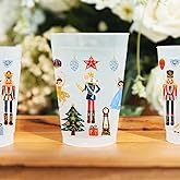 Marye-Kelley Christmas Nutcracker Suite Shatterproof 20 Oz Frosted Cups - Set of 6 Cups - BPA Free - Made in the USA Dishwasher Safe